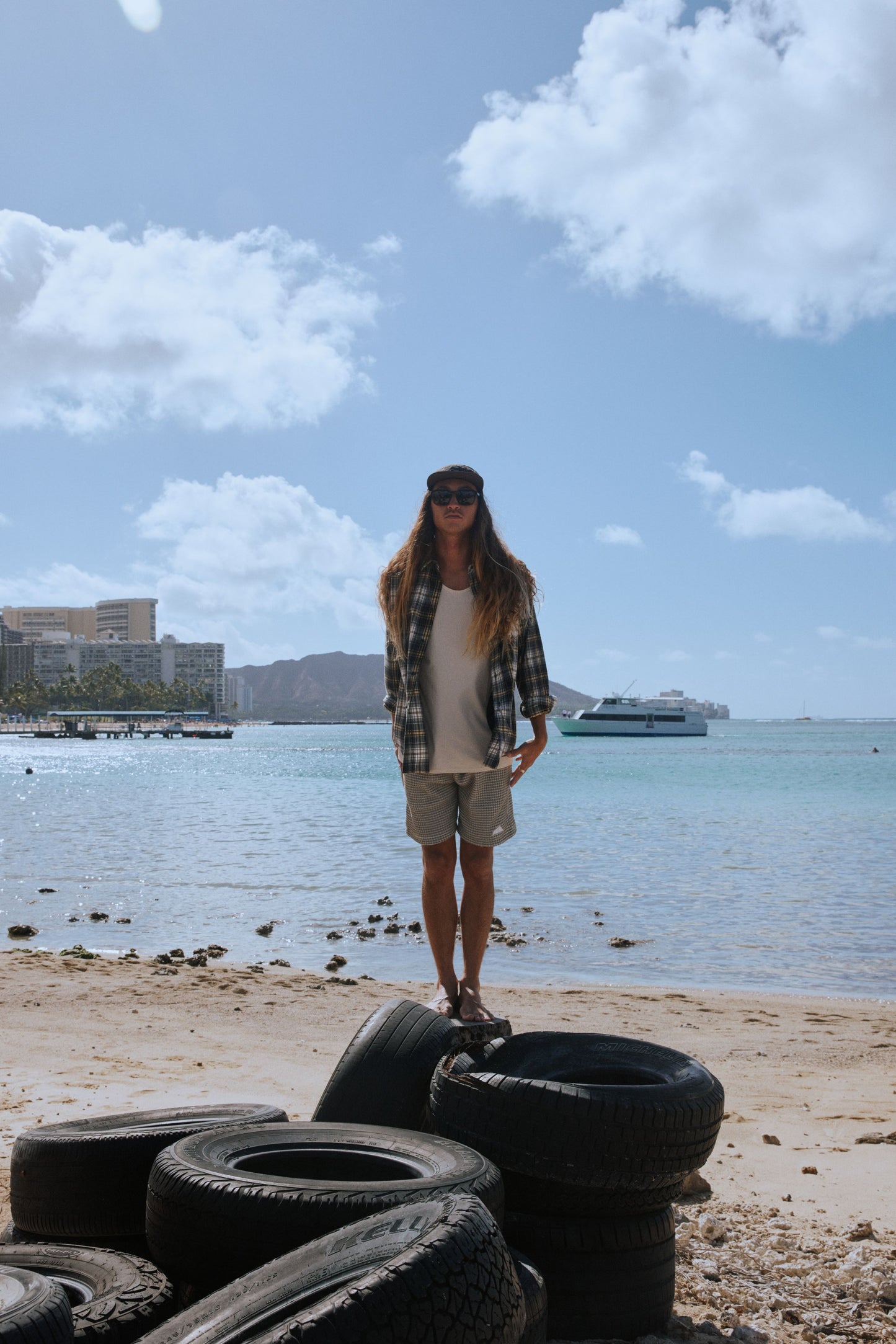 Flannel Shirts(Laua'e Embroidery)