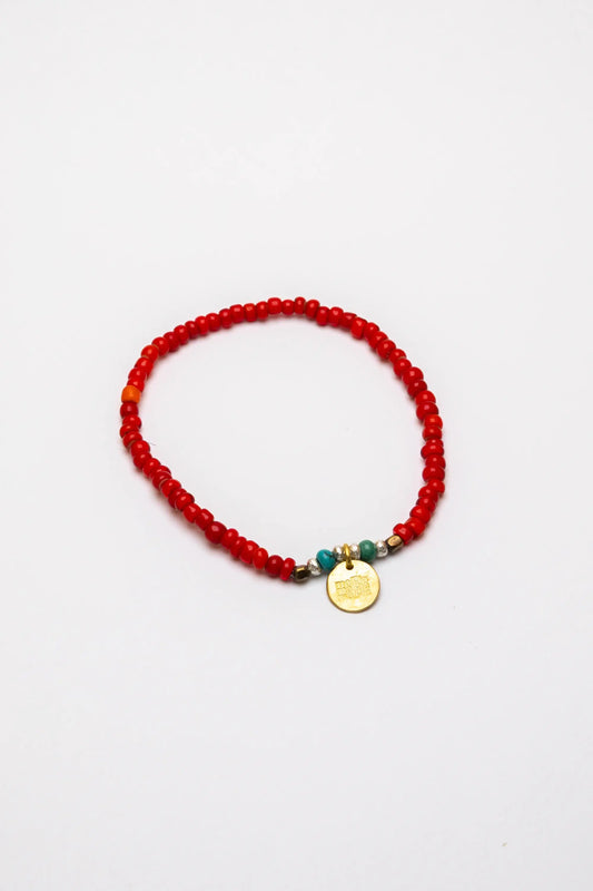 BEADS BRACELET/White Hearts