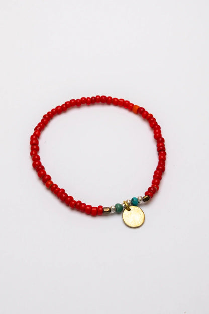 BEADS BRACELET/White Hearts