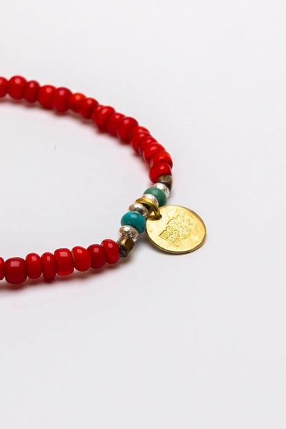 BEADS BRACELET/White Hearts