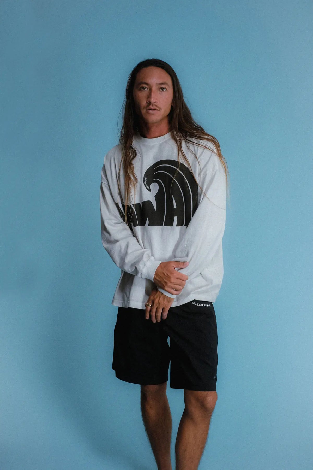 Pigment L/S Tee(HAWAII Wave)