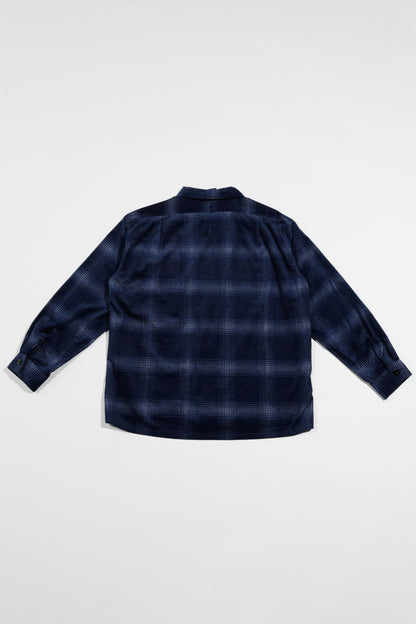 Indigo Corduroy Zip Jacket