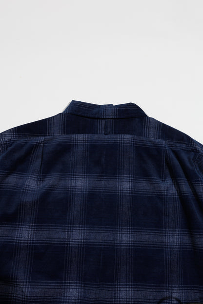 Indigo Corduroy Zip Jacket