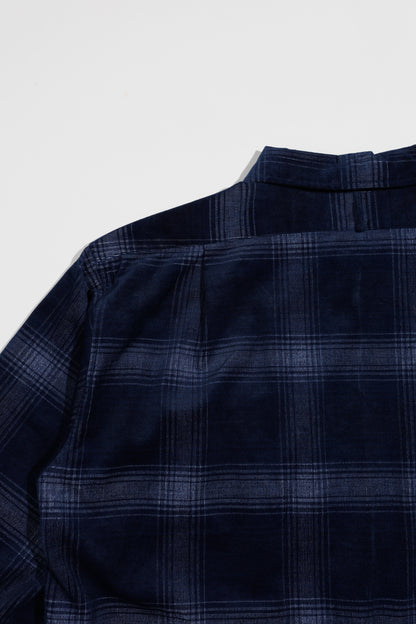 Indigo Corduroy Zip Jacket