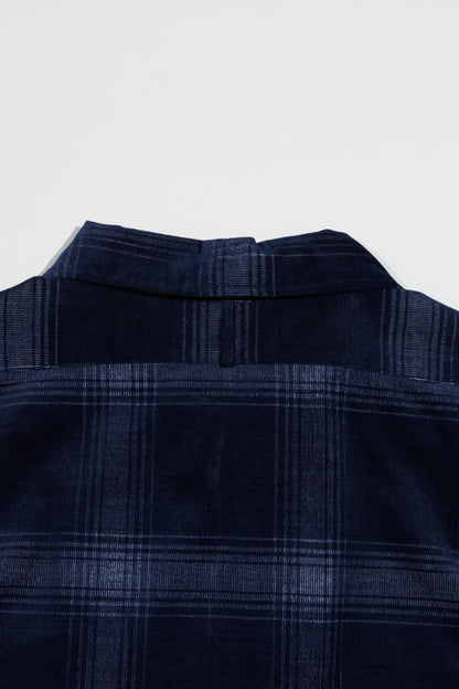 Indigo Corduroy Zip Jacket