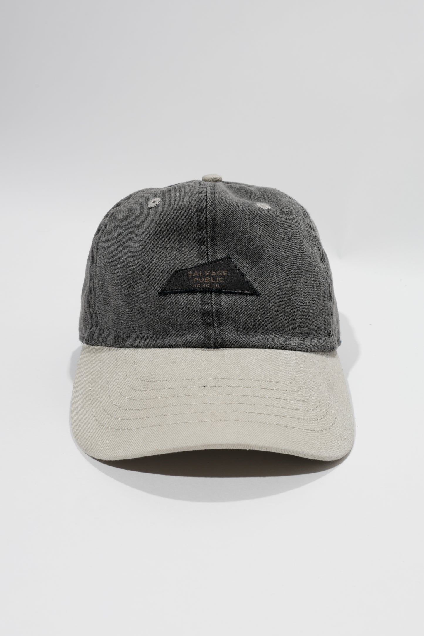 Baseball Two Tone Cap (DH Lether Patch/Back EMB)