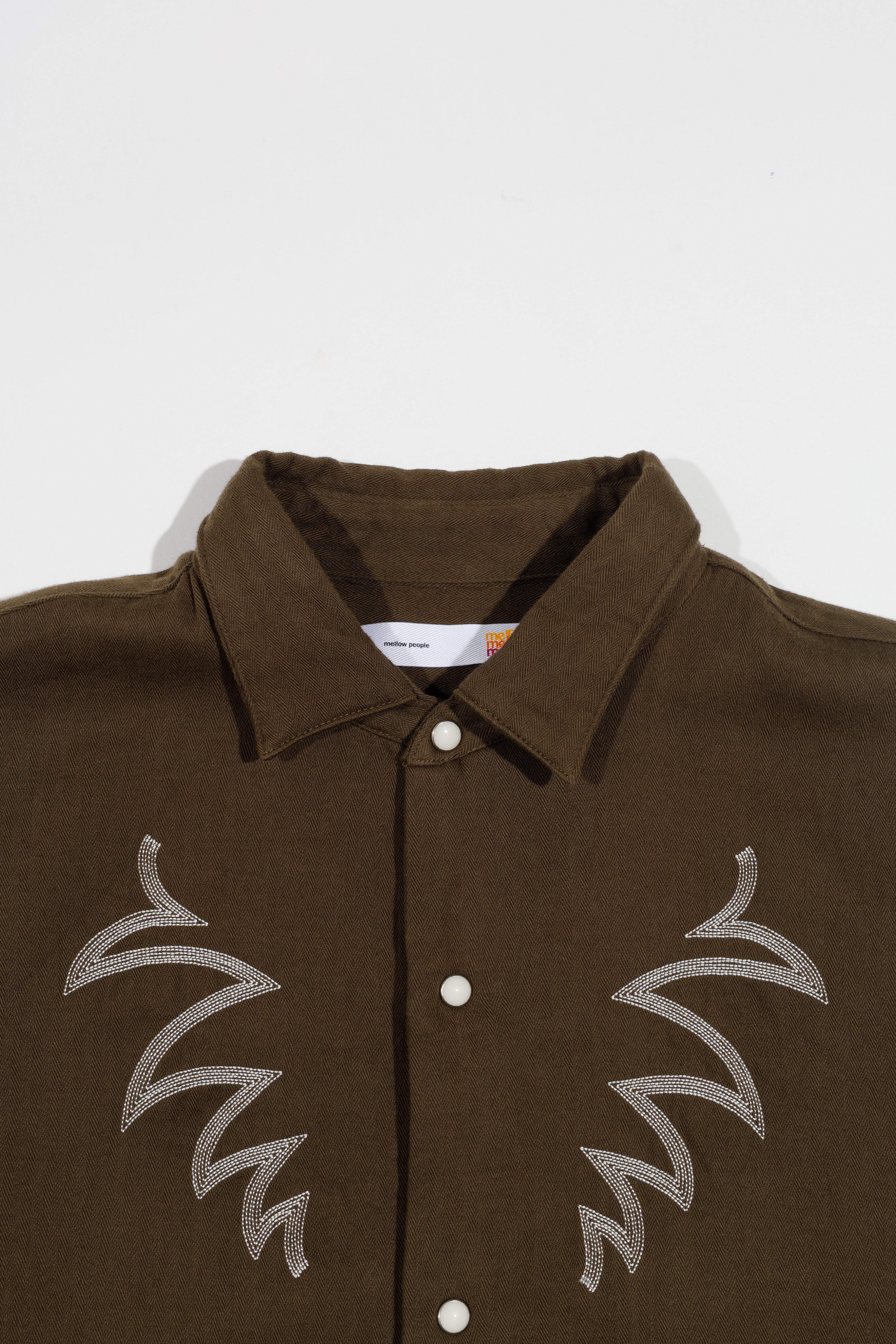 Sebastian Western Shirts(Herringbone） – SLOW TEMPO