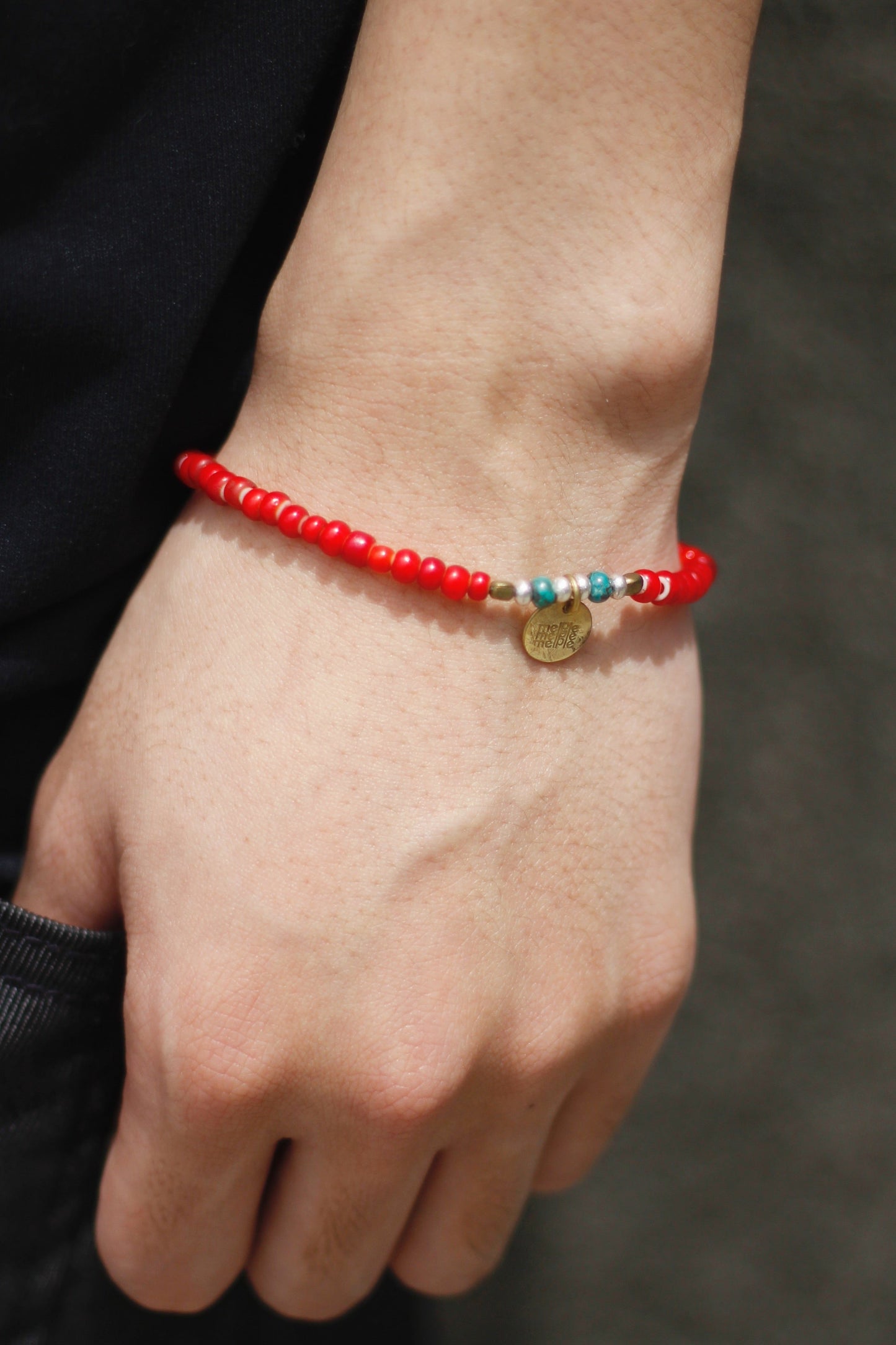 BEADS BRACELET/White Hearts