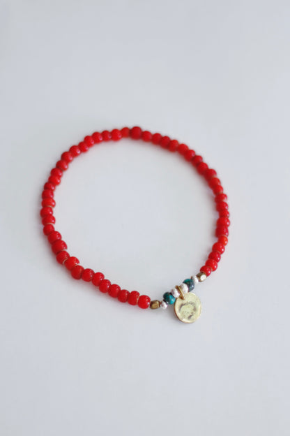 BEADS BRACELET/White Hearts