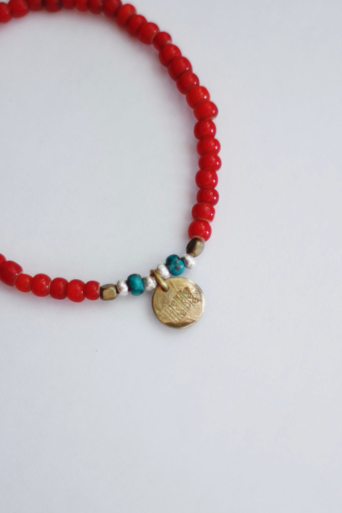 BEADS BRACELET/White Hearts