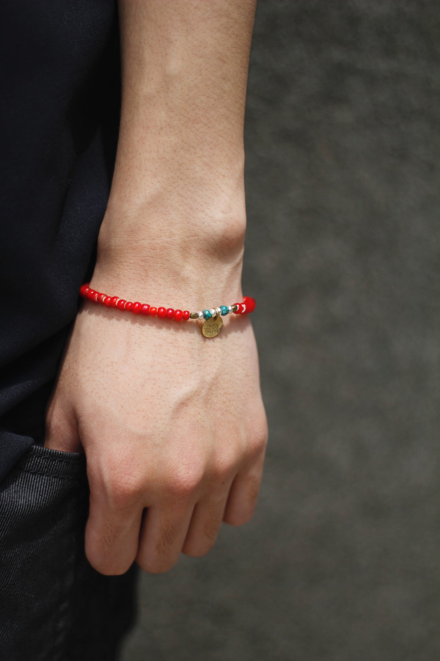 BEADS BRACELET/White Hearts