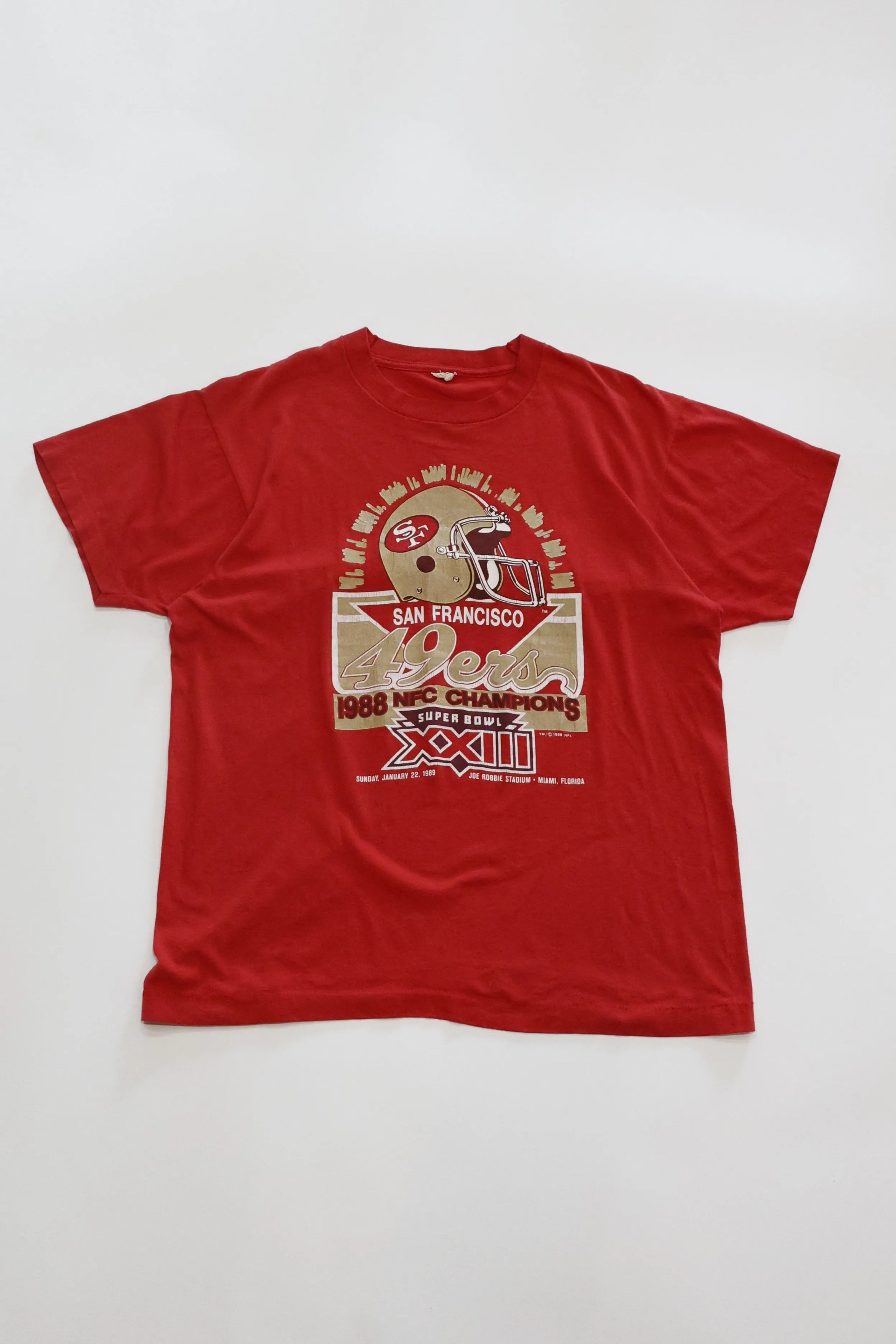超激レア★1988 NFLスーパーボール サンフランシスコ49ERS TシャツM 超激レア☆1988 NFLスーパーボール サンフランシスコ49ERS TシャツM