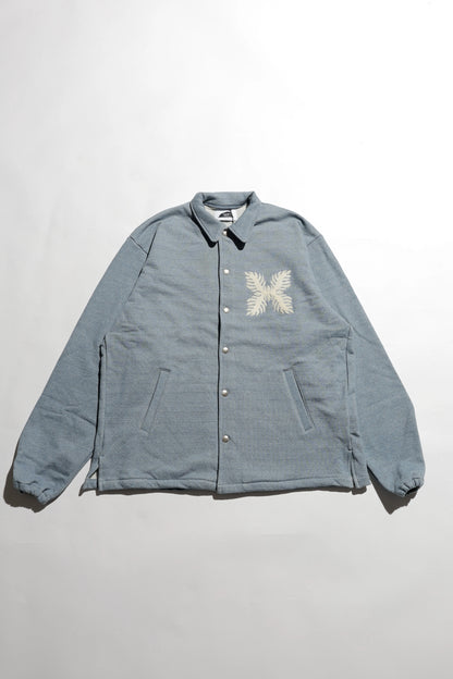 E Denim French Terry Coach Jacket