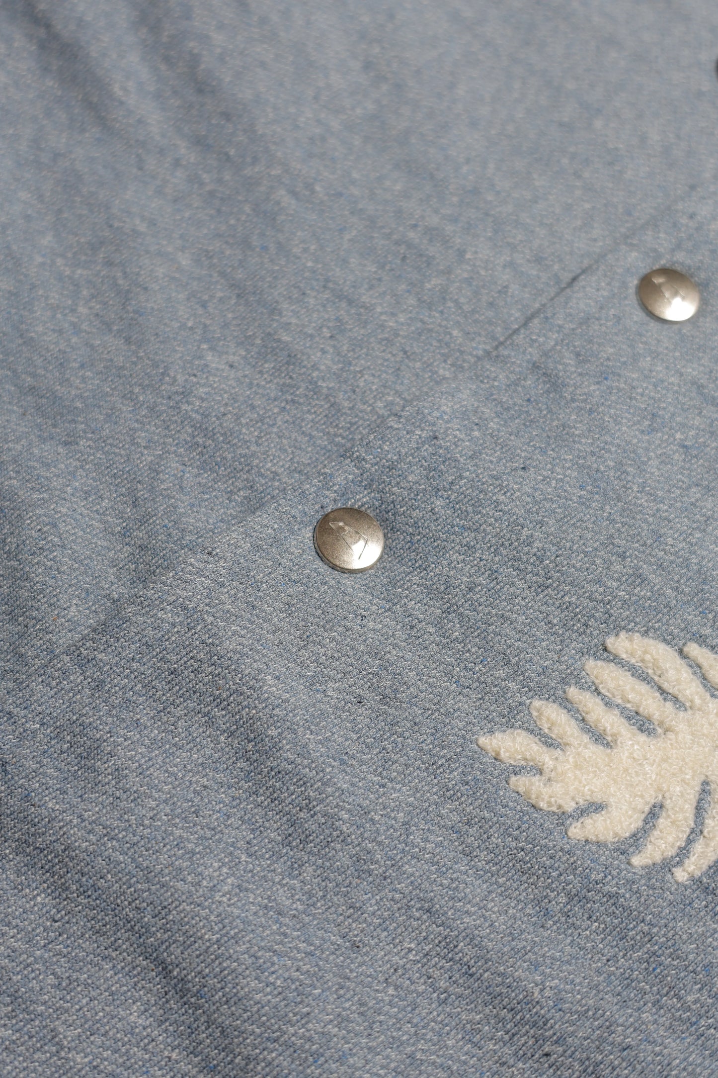 E Denim French Terry Coach Jacket