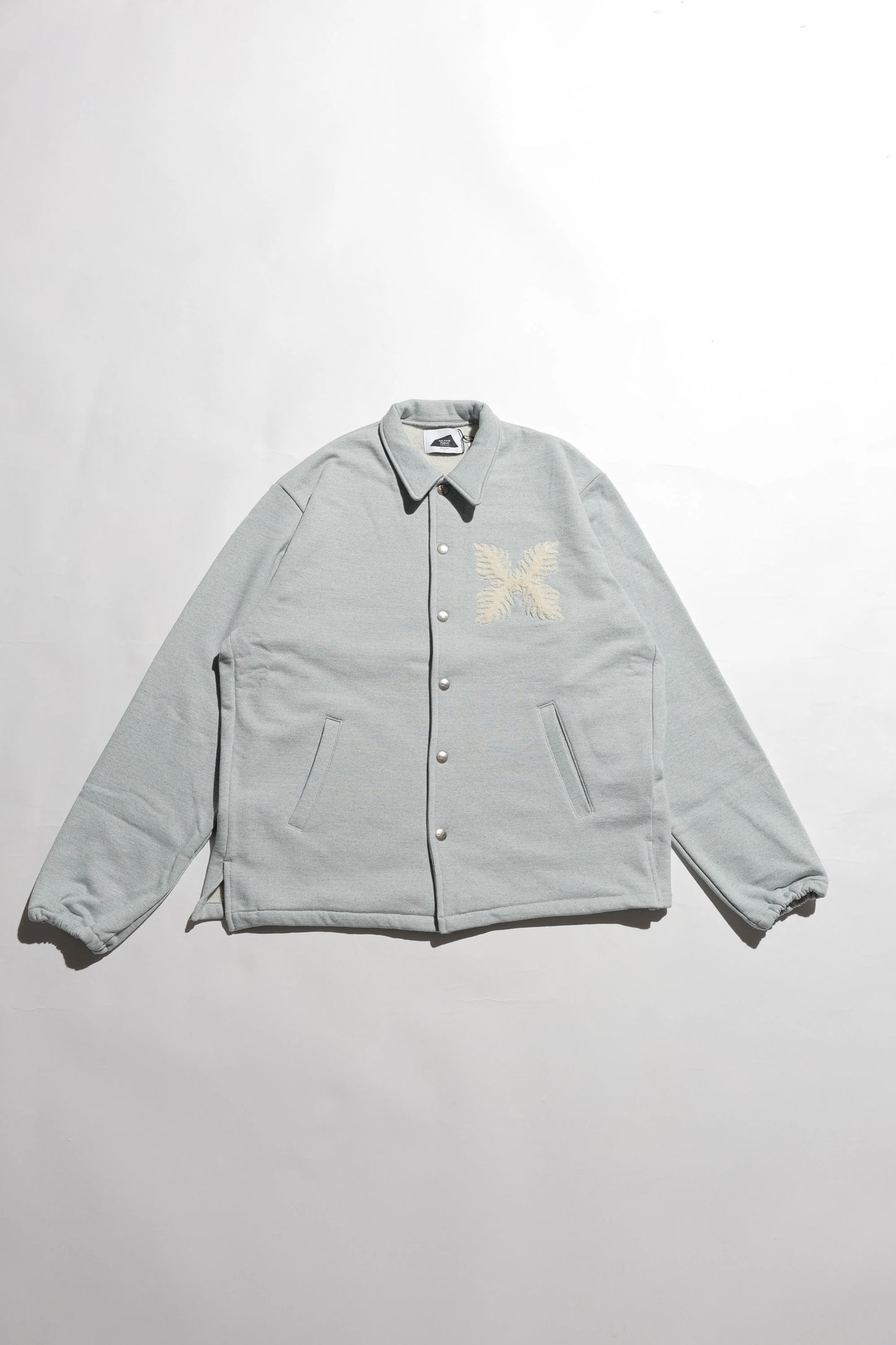 E Denim French Terry Coach Jacket