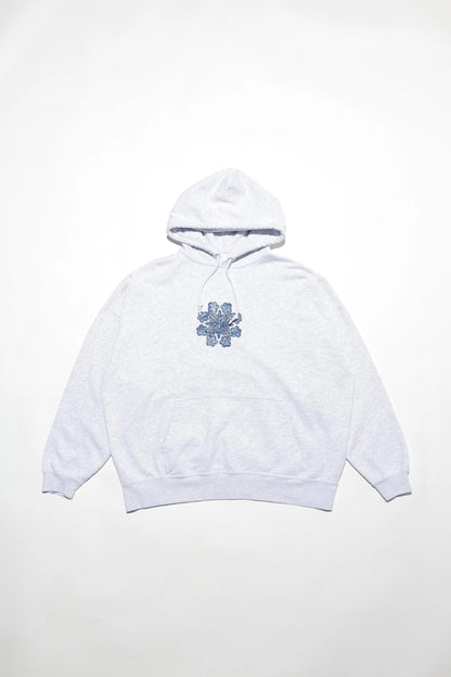 Washed P/O Hoodie(Hibiscus Applique)