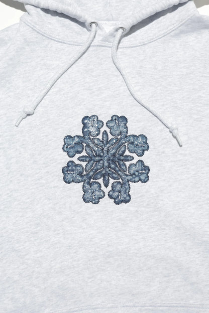 Washed P/O Hoodie(Hibiscus Applique)