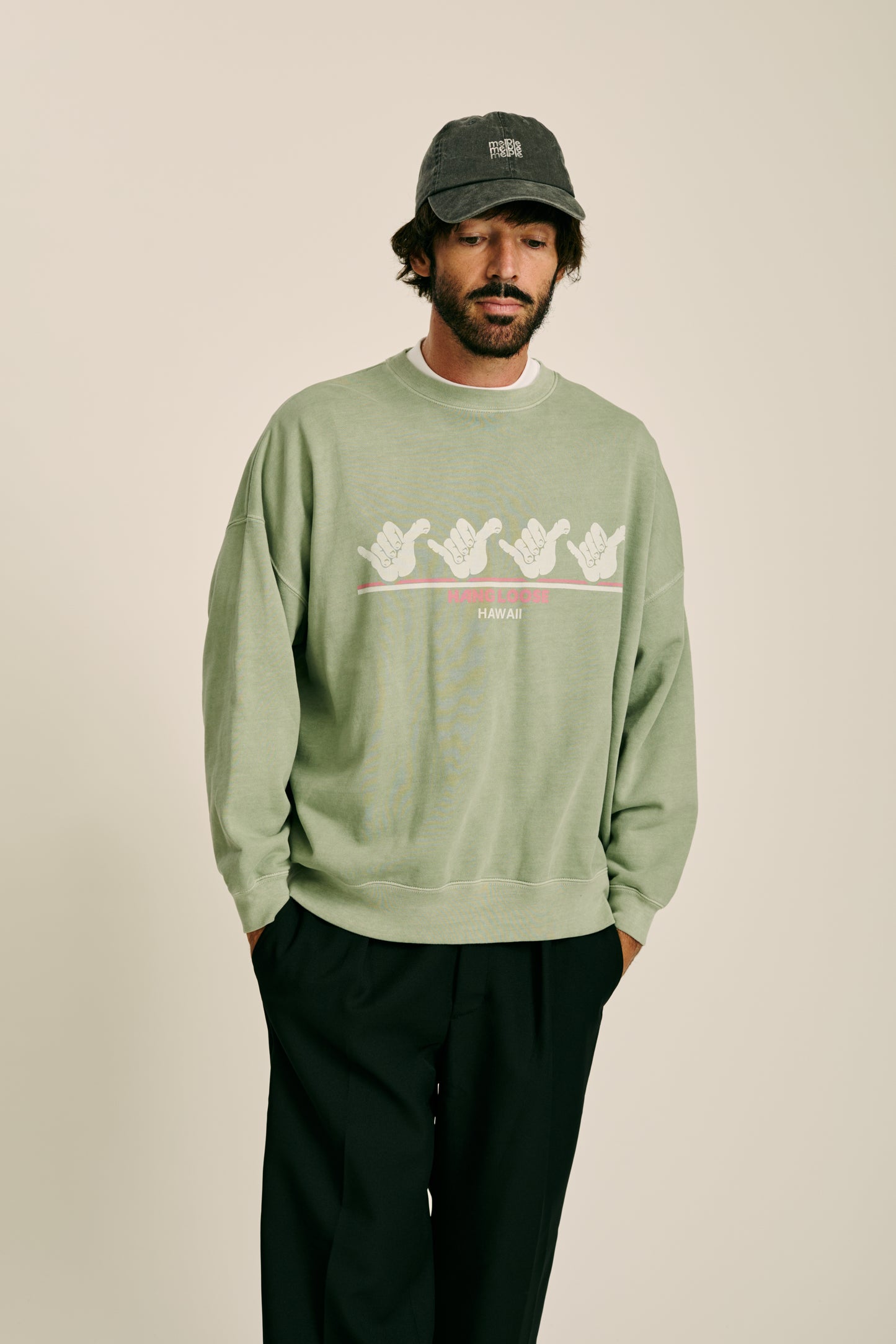 Pasadena Crewneck Sweat（Hang Loose）